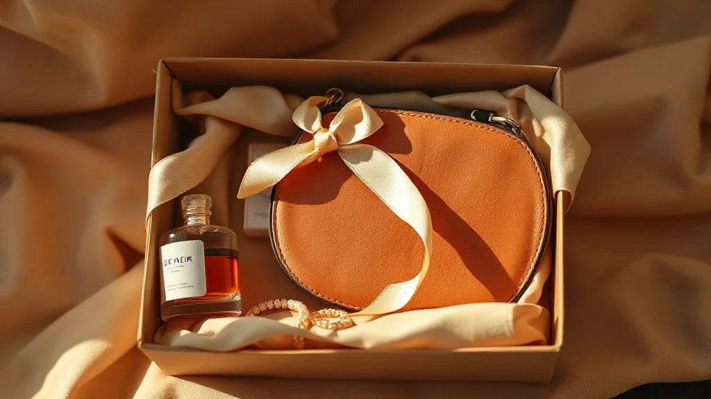 Coffret cadeau femme au Maroc avec sac en cuir fait main Ora Studio