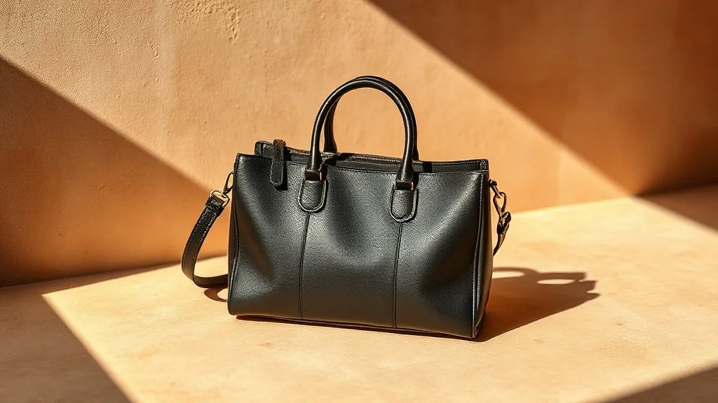 Sac en cuir noir pour femme fait main Ora Studio
