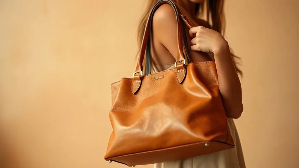 Femme élégante portant un sac en cuir pour femme à l'épaule